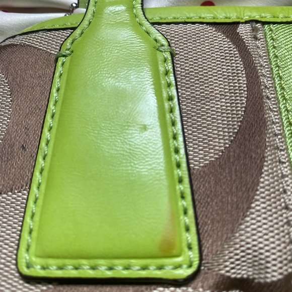 COACH.. Green bag/ purse with wallet and dust bag 3 for 1 - Picture 6 of 13